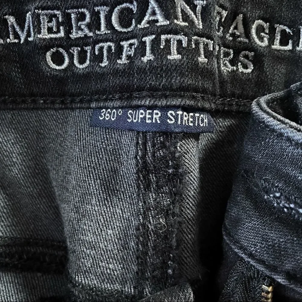 American Eagle 360 stretch hi rise shortie jean shorts